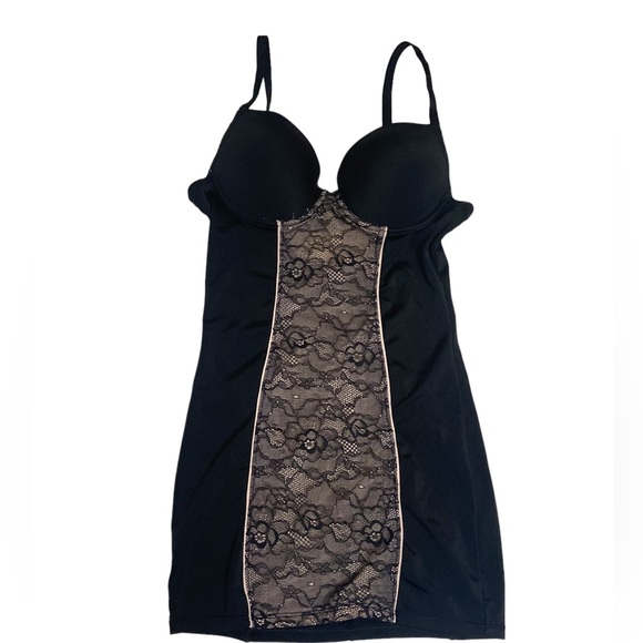 FIT Figure Improving Technology Black Retro Pin-Up Shaper Slip Women's Sz Small - Picture 4 of 15